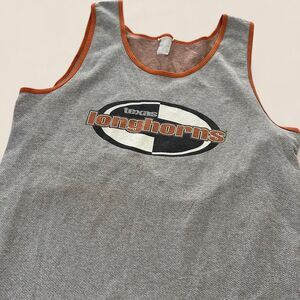 Vintage Texas Longhorns boxy grey jersey style tank top | men’s large